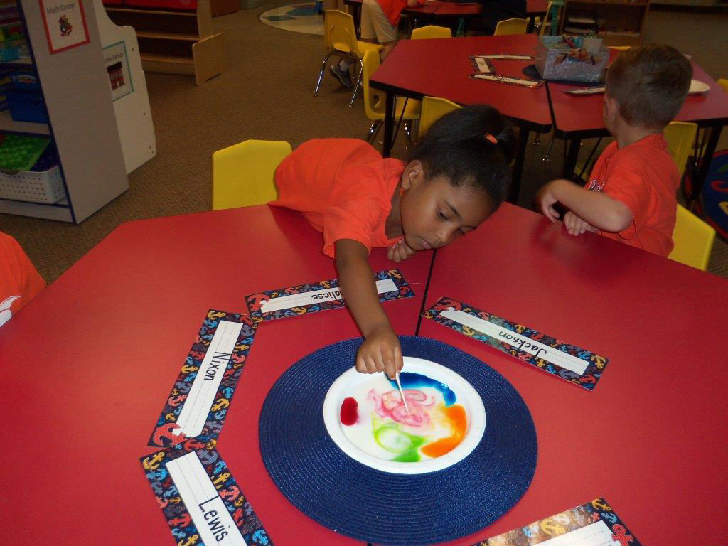 Magic Milk Experiment In Pre K The Brook Hill School