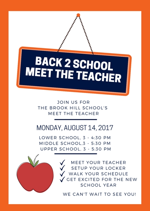 Meet the Teacher on Monday - The Brook Hill School